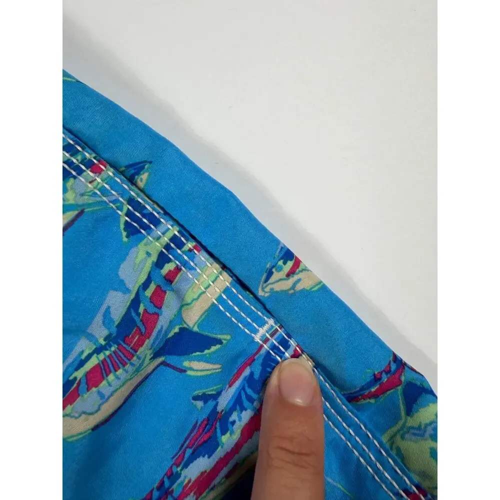 Gap Kids Boys’ Shark Swim Trunks Blue Size 8